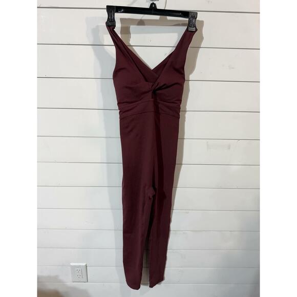 Fabletics Pants - Fabletics Women's Maroon Twist Front Athletic Onesie XS
